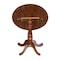 International Concepts Round 42 in Round Dual Drop Leaf Pedestal Table, 41.5 inH, Espresso, 42 in W, 42 in L, 41.5 in H K581-42DPT-6B-2 - alternate 4